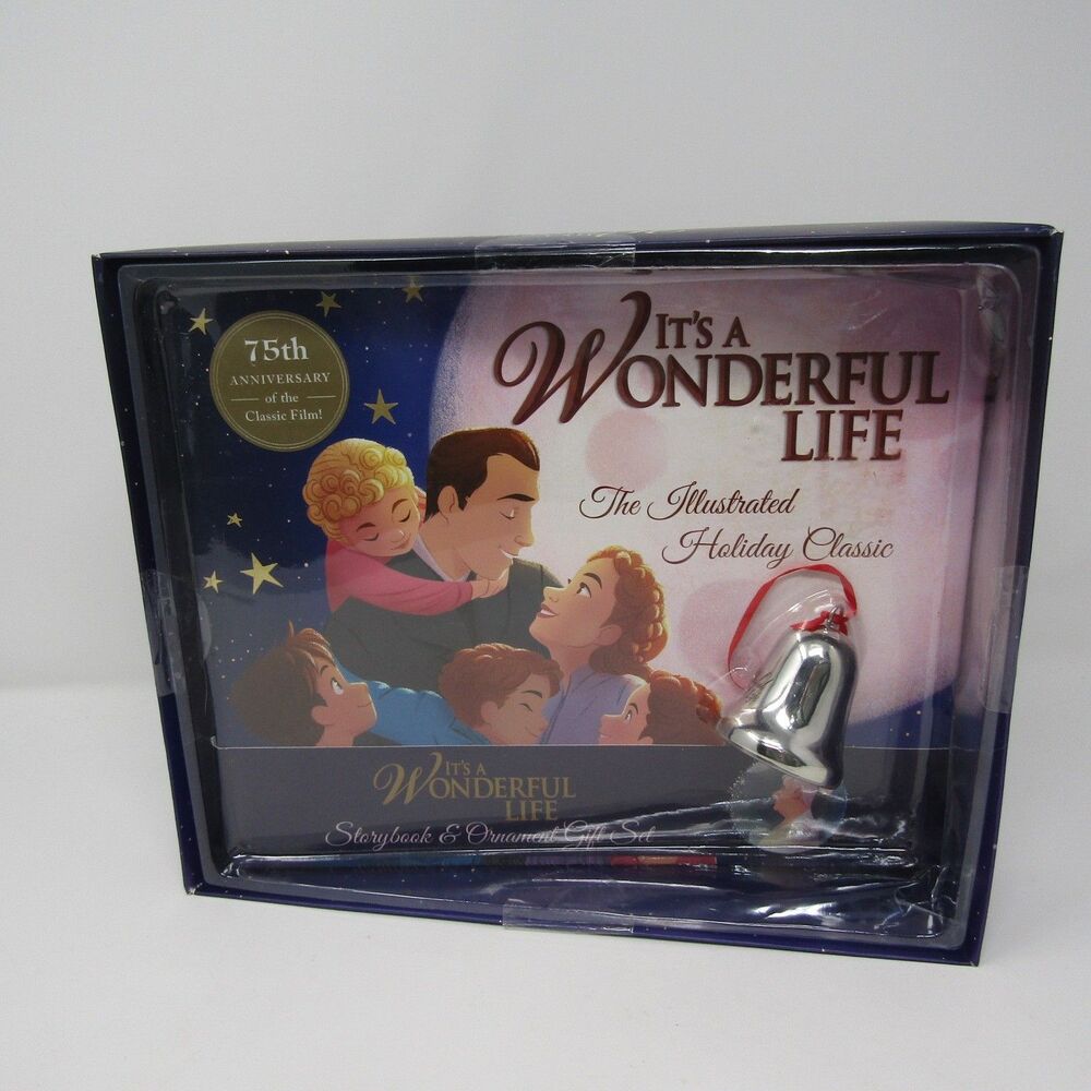 It's A Wonderful Life Storybook & Ornament Bell Gift Set 75th Anniversary NEW